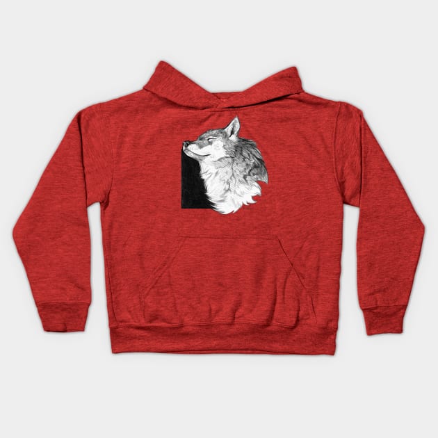 Sunny Wolf Kids Hoodie by Ashdoun